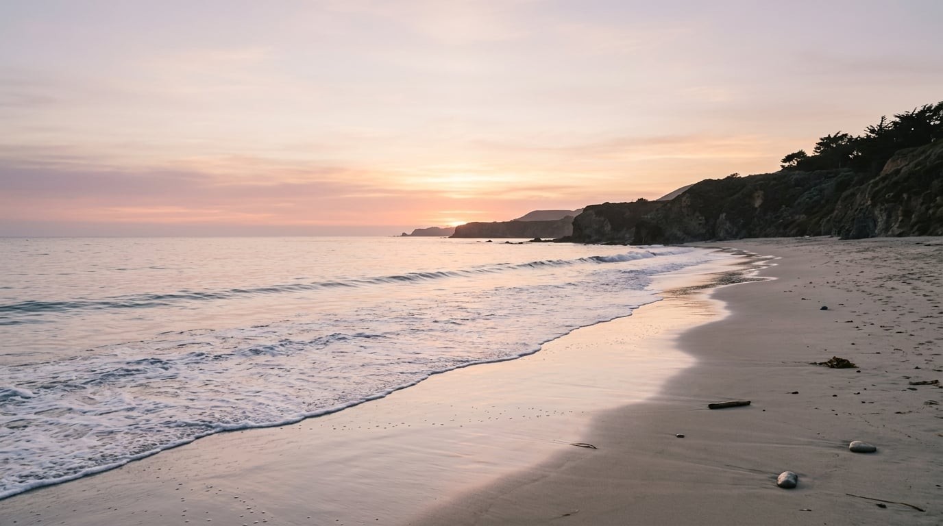 Peaceful California ocean sunset