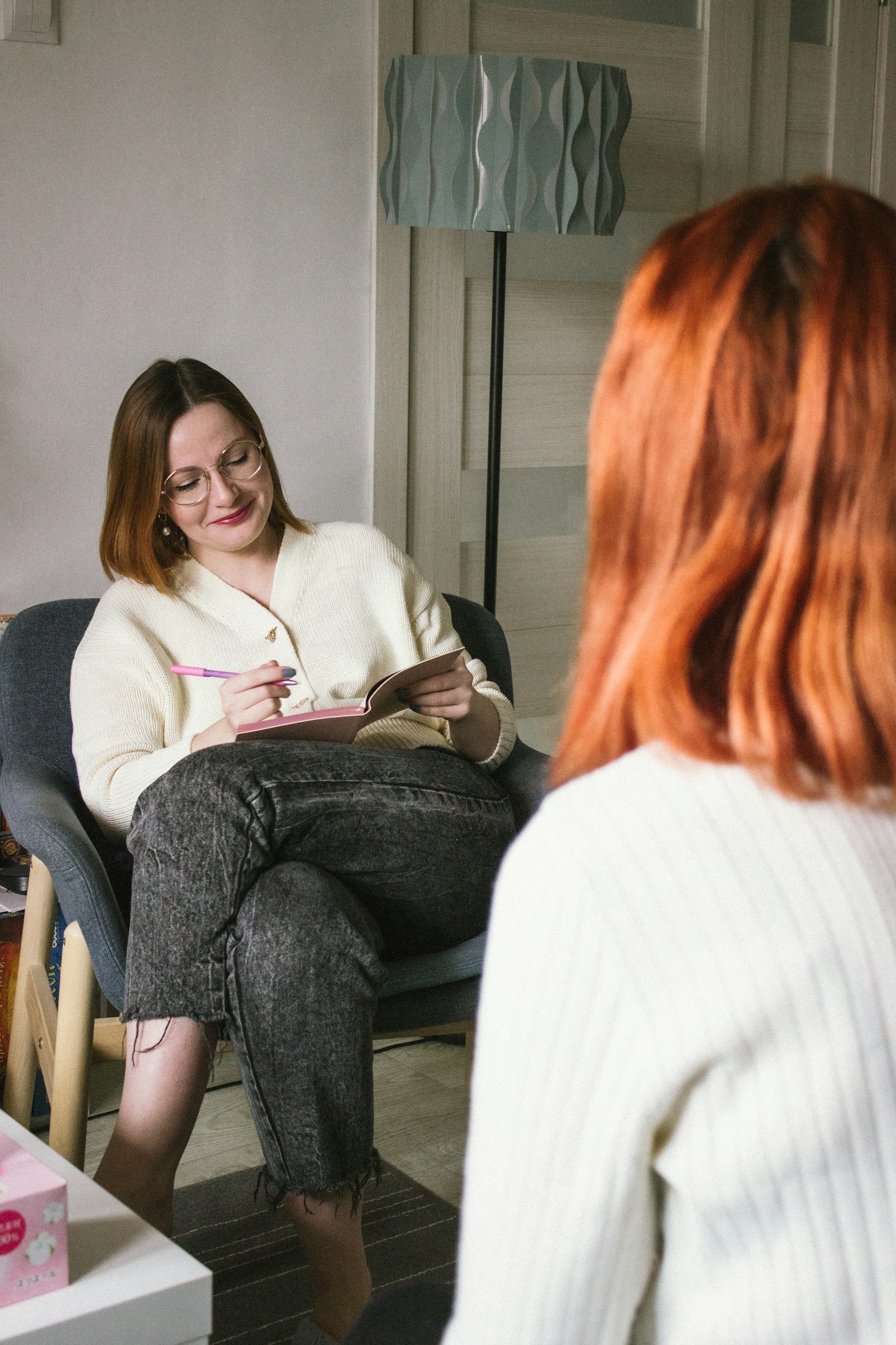 Two women in a supportive conversation